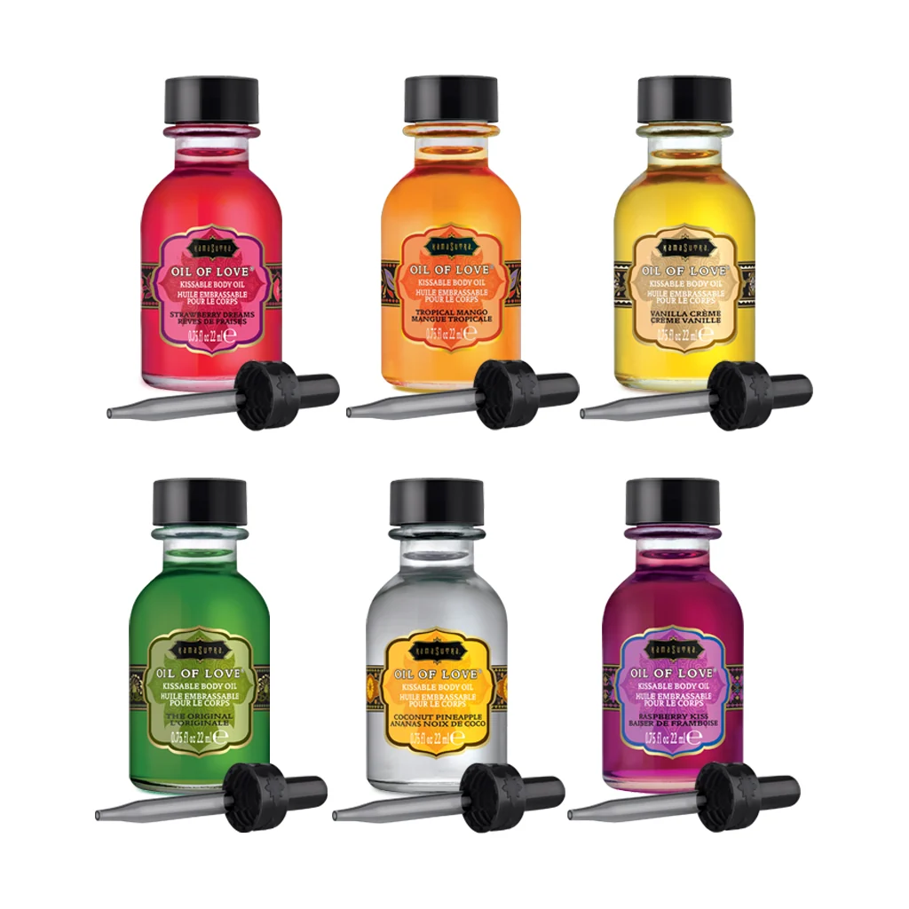 Oil of Love with Applicator – Kissable Warming Body Oil for Foreplay